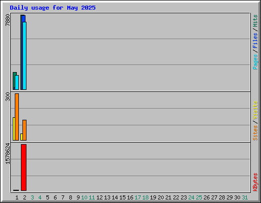 Daily usage for May 2025