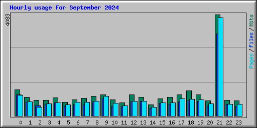 Hourly usage for September 2024