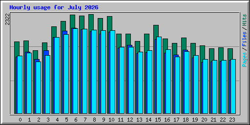 Hourly usage for July 2026